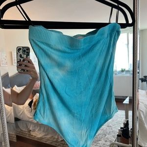 Tie die strapless body suit